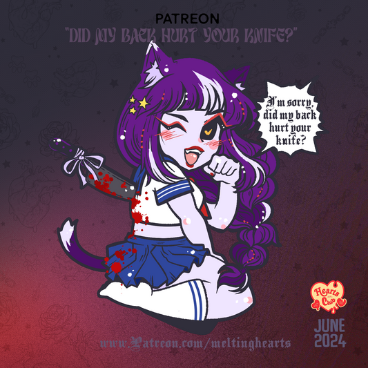 I’m sorry, did my back hurt your knife ! ♡