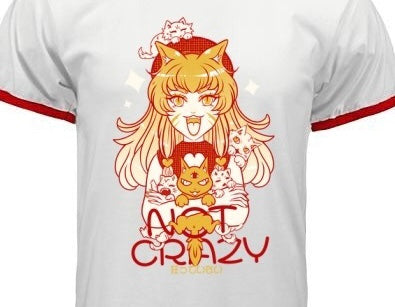 'Not Crazy' Red Ringer Tee