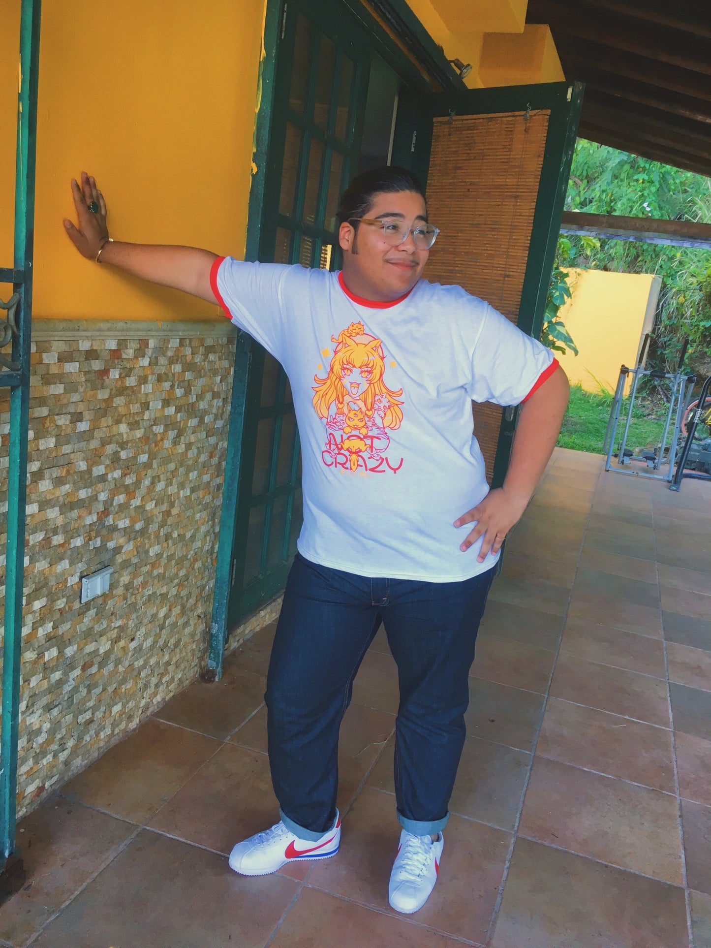'Not Crazy' Red Ringer Tee